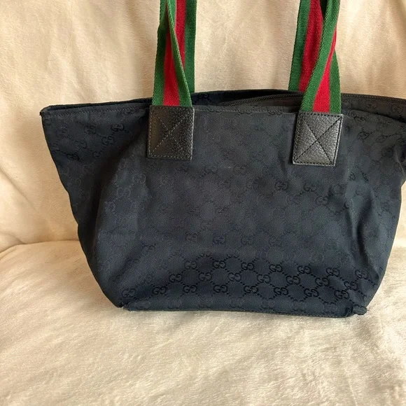 Authentic Gucci black mini canvas tote bag  (Vintage) - Picture 5 of 16